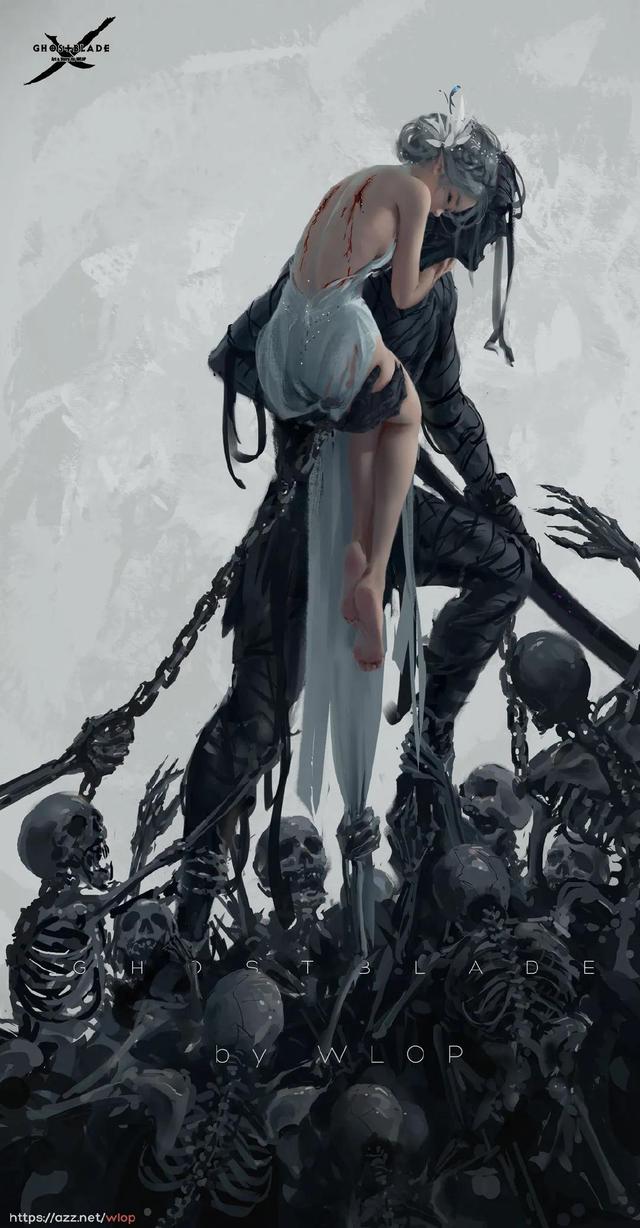 插画师｜wlop/画风唯美惊艳，擅长金属感和光影的绘制｜插画分享